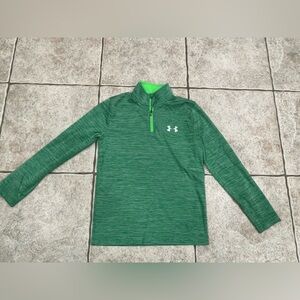 Under Armour Kids Forest Green Long Sleeve Tee youth small